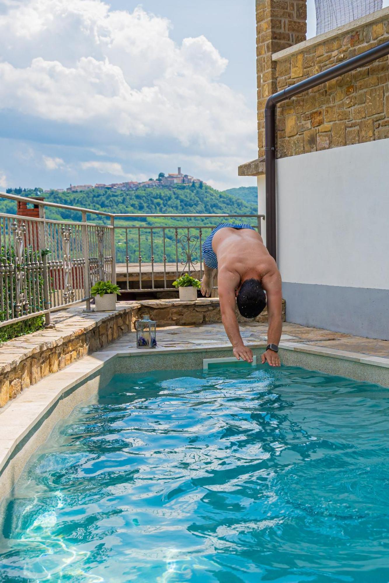 Holiday Home Belveder Motovun With Heated Pool Livade Exterior foto